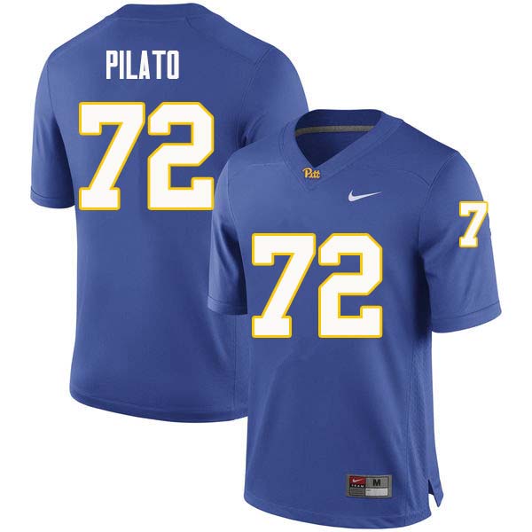 Men #72 Tony Pilato Pittsburgh Panthers College Football Jerseys Sale-Royal